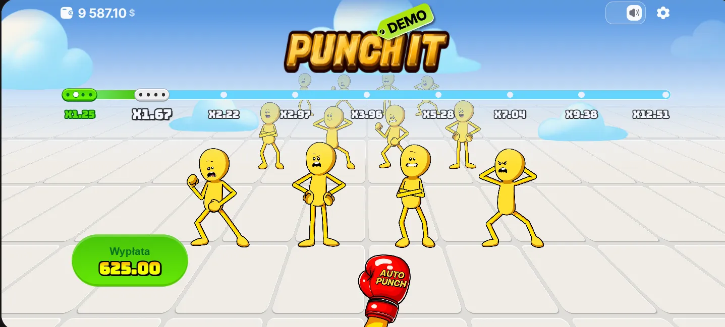 Punch It - mechanika step-based, wybór stickmena na każdym kroku